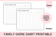 Family Chore Chart Canva Template 3 Product Image 1