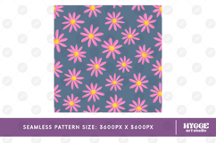 Retro Flowers Seamless Pattern Bundle Floral Png Sublimation Product Image 3