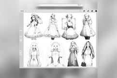50 Procreate Gothic Girls Stamp Brushes Product Image 2