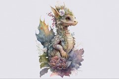 Fantasy dragons clipart, Dragons clipart, Floral Dragon Product Image 9