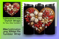 Sparkling Love Story: 20oz Tumbler with Glossy Hearts Product Image 1