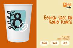 Golden Sage Co Boho Floral Monogram Product Image 1