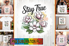 LUMINOUS Tote Bag Designs PNG, Flowers Quote Product Image 1