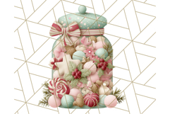 Pastel Christmas Clipart, Mint and Blush Holiday PNG Product Image 5