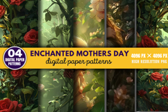 Enchanted Mothers Day Digital Paper Bundle PNG Product Image 10