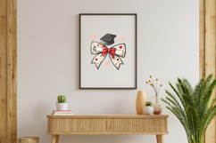 Graduation Heart Coquette Bow Clipart, coquette bow, PNG Product Image 8