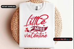 Little miss valentine Quotes svg, Valentine Day Svg design Product Image 1