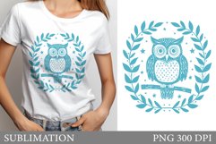 Owl Sublimation. Owl T-Shirt Sublimation Product Image 1