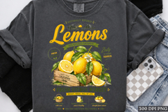 Fresh Lemons Citrus Market Vintage Summer PNG Design Product Image 1