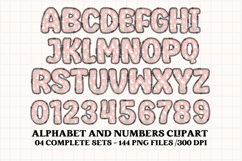 Kids Easter Alphabet png clipart, kids easter letters doodle Product Image 3