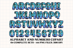 Halloween Alphabet png clipart, halloween letters doodle Product Image 3