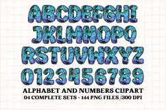Halloween Alphabet png clipart, halloween letters doodle Product Image 3