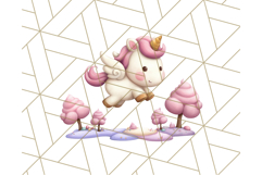 Cute Dessert Unicorn PNG Clipart with Cupcakes &amp; Candies Product Image 5