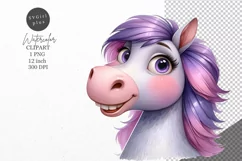 Whimsical clipart, Whimsical horse clipart, Funny clipart, Product Image 1