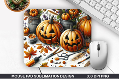 Pumpkins Mouse Pad, Halloween Mouse Pad PNG Design Product Image 1