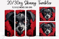 Valentine Dog - Tumbler Sublimation Design Product Image 1