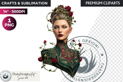 Mystic Mage Portrait Fantasy Sorcerer &amp; Wizard PNG Clipart Product Image 1