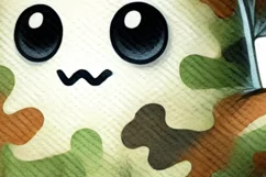 Cute Camo Ghost PNG | Ghost Camouflage for Kids Halloween Product Image 5