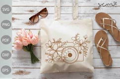 floral camera svg cut files/ funny girl svg cut files Product Image 2
