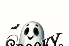 Spooky Season Ghost, Digital Download for T-shirt Designs Product Image 2