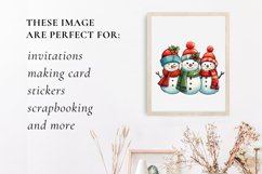 colorful Christmas snowman clipart, snowman sublimation Product Image 3