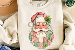 Quilted Christmas Santa Sublimation, Christmas Png Product Image 4