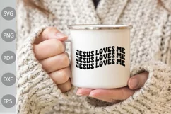 Christian Quote SVG Cut Files / Jesus Loves Me SVG Design Product Image 2