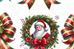 Preppy Coquette Christmas PNG | Red Green Bow Design Product Image 5