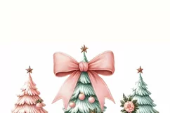 North Pole Christmas Tree Farm PNG, Coquette Pink Christmas Product Image 2