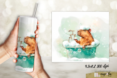 Cupy bara |watercolor cute CAPYBARA | funny tumbler wrap png Product Image 2