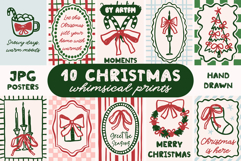 10 Coquette Christmas Wall Art Bundle Product Image 1