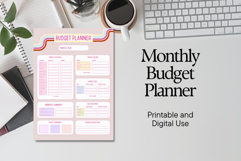 Monthly Budget Planner Printable PDF Product Image 1