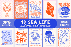 Ocean Life Prints | Coastal Wall Art Posters Product Image 1