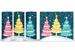 Christmas Tree Tumbler Design. Christmas Tree Sublimation Product Image 2