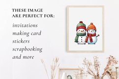 colorful Christmas snowman clipart, snowman sublimation Product Image 3