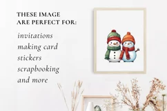 colorful Christmas snowman clipart, snowman sublimation Product Image 3