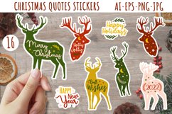 Christmas stickers, Reindeer stickers, Christmas quotes Product Image 1