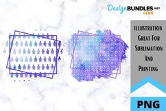 Penguin - Winter Blue and Purple Sublimation Backgrounds Product Image 1