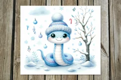 Christmas snake | 4 Skinny tumbler sublimation designs PLUS2 Product Image 5
