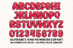 Christmas Alphabet png clipart, christmas letters doodle Product Image 3