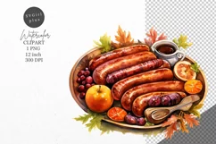 Thanksgiving clipart, Sausages clipart, Autumn clipart Product Image 1