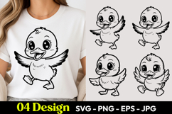 Cute Little Chick SVG PNG Product Image 1