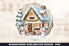 Christmas House Wind Spinner Sublimation Design Product Image 1