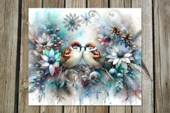 Christmas birds | 4 xmas Sublimation Tumbler designs Product Image 5