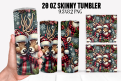 Christmas Deer Tumbler Sublimation ,20 oz Tumbler Wrap Product Image 1