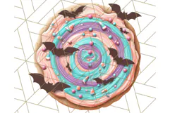 Halloween Cookie Clipart PNG, Spooky Sugar Treat Art Product Image 5