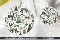 Pattern Stained Glass Ornament PNG, Digital Download File Product Image 1