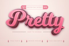 Set 10 Pink Love Editable Text Effects | Font Styles Product Image 6