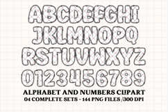 Shabby Chic letters doodle, shabby chic png alphabet clipart Product Image 3