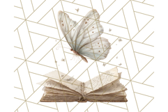 Cottagecore Butterfly and Book PNG Clipart Reading Elements Product Image 5